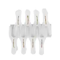 Set of large transparent plastic windproof clothespins with metal springs for heavy quilts - Large (Set of 8) / Clear White