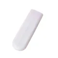 Compact white portable folding travel clothes hanger in a capsule storage case - White