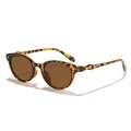 Retro tortoise shell cat eye sunglasses with brown lenses for stylish outdoor sun protection - Tortoiseshell Frame Tea Lens