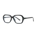 Klassische schwarze polygonale Blaulichtfilter-Brille für Damen stilvolles Design - Glänzendes Schwarz Anti-Blaulicht