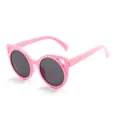 Cute pink cat ear children's sunglasses with UV protection lenses for boys and girls - Pink Frame Grey Lens