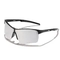Children's foldable cycling sunglasses with black semi-rimless frame and mirrored silver lenses - Foldable Semi-Rimless (C2) / Black Frame Silver Mirror