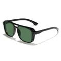 Steampunk sunglasses with ocean green lenses and black frame - Black Frame Green Lens