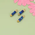 Colgantes de piedras naturales azules con enganches dorados para la creación de joyas DIY - Colgante de Lapislázuli Azul Profundo (MI2409S) / 1 Pieza