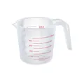 500ml transparent food-grade plastic measuring cup with handle and red scale markings - 500 ml