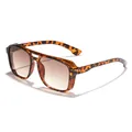 Steampunk sunglasses with tortoiseshell frame and brown gradient lenses for outdoor fashion. - Tortoise Shell Frame