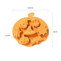 Halloween 6-cavity silicone cake mold in orange with pumpkin and bat shapes - 596-Halloween Mix 6-Cavity (Orange) / 110g