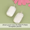 Ciondolo in perla barocca naturale fatto a mano con filo d'argento per gioielli DIY - Perla Barocca Irregolare (MH0607BS)