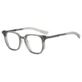 Moderne Herren-Sonnenbrille mit transparentem grauem Rahmen und UV400-UV-Schutz - Transparenter grauer Rahmen, klare Gläser