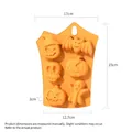 Halloween 6-cavity pumpkin silicone cake mold in orange, 23x17cm DIY baking tool - 514-Mixed 6-Cavity (Orange) / 70g Pack