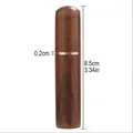 Étui de rangement pour aiguilles en bois fait main avec hauteur de 8,5 cm marquée - Style Bois de Rose / Étui à Aiguilles en Bois de Rose (Sans Aiguilles)