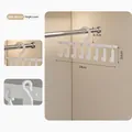 Multi-functional cream white closet organizer with 8 detachable hooks for camisoles - Single Layer 8 Hooks (Cream White) / Cream White