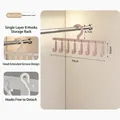 Pink multi-functional 8-hook hanger for closet organization of tank tops and bras - Single Layer 8 Hooks (Mousse Pink) / Mousse Pink