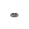 Motorrad-Stil Ring mit Reifenprofil-Textur aus Titanstahl in Altsilber-Optik - Größe 6 / Antiksilber
