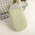 Guanto da bagno esfoliante verde spesso con motivo a stelle e polsino a costine - verde fresco