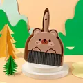 Mini juego de escoba y recogedor de dibujos animados oso para limpieza de escritorio - Oso Café