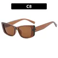 Vintage γυαλιά ηλίου cat-eye με μικρό σκελετό σε καφέ κεχριμπαρένιο χρώμα, μοντέλο C8 - Σκούρο Πλαίσιο Τσαγιού Φακοί Τσαγιού