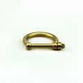 Vintage Messing Hufeisenschnalle Ring aus langlebigem Titanstahl für Damen und Herren - Größe 7 / Gold