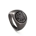 Klassischer Ring aus Titanstahl in Silber mit traditionellem chinesischem Siegel-Design - Größe 6 / Langlebigkeit (Antiksilber) / Antiksilber
