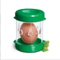 Manual egg peeler shaker with green lid and clear cylinder for quick boiled egg peeling - Green