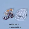 Siliconen mal cursieve letter B voor DIY kristalhars ambachten en handgemaakte sieraden - Cursieve Letter B (4.6x4.4cm)