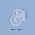 Cursive letter E silicone mold for DIY crystal resin jewelry casting, 0.8cm height - Cursive Letter E (4.3x2.9cm)