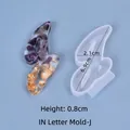 Flexible cursive letter J silicone mold for DIY resin pendants and jewelry making crafts - Cursive Letter J (6.9x2.1cm)