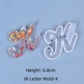 Premium DIY crystal resin cursive letter K silicone mold for crafting jewelry pendants - Cursive Letter K (6.2x1.5cm)