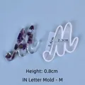 Cursive letter M silicone mold for DIY crystal epoxy resin jewelry making and pendants - Cursive Letter M (5.4x2.3cm)