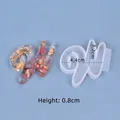 Cursive letter W silicone mold for DIY crystal resin crafts with dimensions - Cursive Letter W (4.4x3.2cm)
