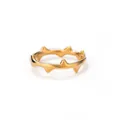 Modischer vergoldeter Edelstahl-Dornenring im minimalistischen Streetstyle für Damen und Herren - Gold / Größe 7
