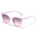 Occhiali da sole per bambini a forma di gatto con glitter e montatura viola chiaro - Montatura Viola Lenti Viola Rosa