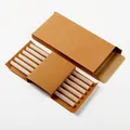 Set of 8 reusable clear borosilicate glass straws in eco-friendly kraft paper box - 6-Piece Straight Straws (8x180mm) / Frosted White