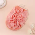 Pink 2-in-1 bath loofah and exfoliating scrubber mitt for gentle skin cleansing - Glove / Pink