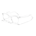 Retro transparent anti-blue light glasses frames for men and women student fashion style - Clear