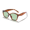 Vintage stijlvolle cat-eye zonnebril met schildpadmontuur en groene glazen voor dames - Schildpad Frame Groene Glazen