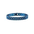 Blue titanium steel watchband link bracelet for men with premium matte finish - Blue