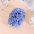 Light blue 2-in-1 mesh bath glove for gentle skin exfoliation and rich lather - Glove / Blue