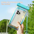 Holographische Laser-TPU-wasserdichte Handytasche zum Schwimmen und Tauchen im Freien - 11.5*23cm / Blau