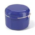 Boîte de rangement portable bleue pour gouttières dentaires avec son couvercle - Bleu