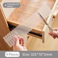 Adjustable transparent plastic drawer dividers 4-pack for DIY home storage organization - 4Pcs / Clear White