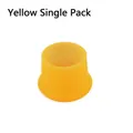 Premium yellow food-grade silicone wine bottle stopper for leak-proof preservation - Single Piece / Yellow