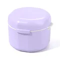 Boîte de rangement portable violet clair pour appareils dentaires et dentiers amovibles - Lavande
