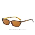 Lunettes de soleil œil de chat écaille de tortue avec verres thé pour petit visage - Monture Écaille de Tortue Verres Thé
