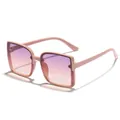Occhiali da sole quadrati oversize rosa alla moda con lenti sfumate viola per donna - Montatura Rosa Taro Lenti Viola Rosa