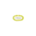 Neon yellow stainless steel cuban link bracelet with 170mm size annotation - 17cm / Light Yellow