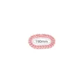 Minimalist candy pink stainless steel Cuban link bracelet/necklace measuring 190mm - 19cm / Light Pink