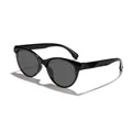 Elegant black cat-eye sunglasses with gradient lenses for women stylish street style - Black Frame Grey Lens