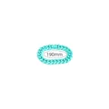 Turquoise blue candy-colored stainless steel Cuban link chain necklace with 190mm length - 19cm / Blue