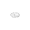 190mm white stainless steel Cuban link bracelet in minimalist candy color style - 19cm / White